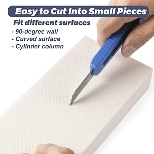 1.2" Extra Thick Garage Wall Protector 6 Pack - Self-Adhesive Car Door Protector Foam Bumper Guards for Garage Walls, Parking Aid to Prevent Dings & Scratches, Concrete Drywall Friendly, White - Image 6