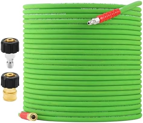 PWACCS Pressure Washer Hose 100FT 3/8", Steel Wire Braided Power Wash Hose by PWACCS