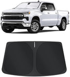 TINGLU Sun Shade for Chevrolet/Chevy Silverado 1500 2019-2024 2025 2026 Accessories Windshield Sun Shade Window Shade UV Rays Protection Sun Visor Cover with Steering Wheel Sunshade Storage Bag by TINGLU