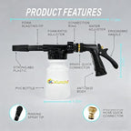 Foam Gun Car Wash Gun, Foam Blaster Equips 3/4" Universal Garden and Quick Connector (Connects to Any Garden Hose) for Watering Plants, Lawn, Patio, Car Wash, Cleaning - Image 3