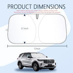300T Thickened Automotive Glass Sunshade and Comes with Storage Bag,Keep Car Interior Cool,Universal Windshield Sun Shade Fit for Cars,Trucks,SUVs (L: 57.08 * 31.5 inch) - Image 2