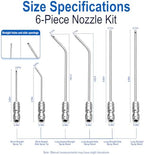 High-Pressure Washer Nozzle Kit - 6 Pack Stainless Steel Flush Wand Tips - Image 4