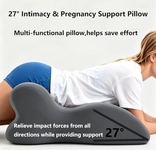Adjustable Intimacy & Pregnancy Support Pillow - Ergonomic Foam Wedge Cushion for Back Pain, Sitting, Lying, Multi-Position with Removable Washable Cover (Beige) - Image 6