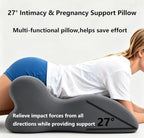 Adjustable Intimacy & Pregnancy Support Pillow - Ergonomic Foam Wedge Cushion for Back Pain, Sitting, Lying, Multi-Position with Removable Washable Cover (Blue) - Image 6