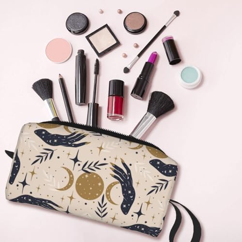 Boho Magic Celestial Makeup Bag for Women | Small Travel Cosmetic Pouch with Zipper, Compact Makeup Organizer Bag for Purse, Toiletries, Skincare & Daily Essentials - Image 6