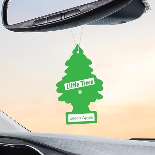 LITTLE TREES Car Air Freshener | Hanging Tree Provides Long Lasting Scent for Auto and Home | Green Apple, 24 Air Fresheners - Image 5