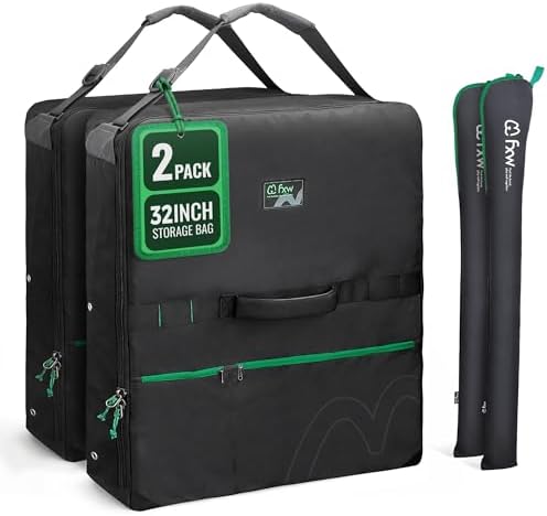 FXW Dog Playpen Storage Bag, Designed for RV Trips, Black, 2 Packs | Fits FXW Pens Only(32" H 8 Panels & 9 Stakes), Comfortable Carry, Neat Storage, Wear-Resistant, Patented by FXW