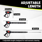 M MINGLE Pressure Washer Hose and Gun Kit, 50FT Power Wash Hose with 5 Tips - Image 6