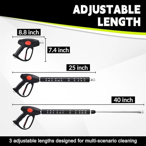 M MINGLE Pressure Washer Hose and Gun Kit, 50FT Power Wash Hose with 5 Tips - Image 6