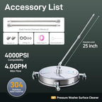 TOR 18" Pressure Washer Surface Cleaner with 4 Wheels, Surface Cleaner for Pressure Washer, 2 Extension Wands, 2 Replacement Nozzles, Power Washer Surface Cleaner for Concrete, Driveway - Image 6