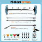 16 IN Under Carriage Pressure Washer Water Broom with Foam Cannon 4000PSI - Image 2