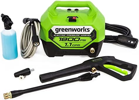 Greenworks 1800 PSI (1.1 GPM) Electric Pressure Washer PWMA Certified by Unknown