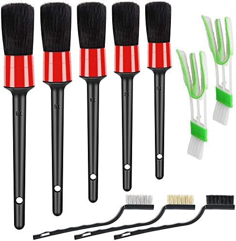 HMPLL 10pcs Auto Car Detailing Brush Set Car Interior Cleaning Kit by LOKEME-USDirect