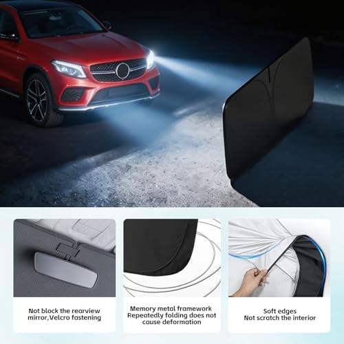 Windshield Sun Shade for Mercedes Benz GLE 350 450 580 2012-2026 Sunshade - Image 5