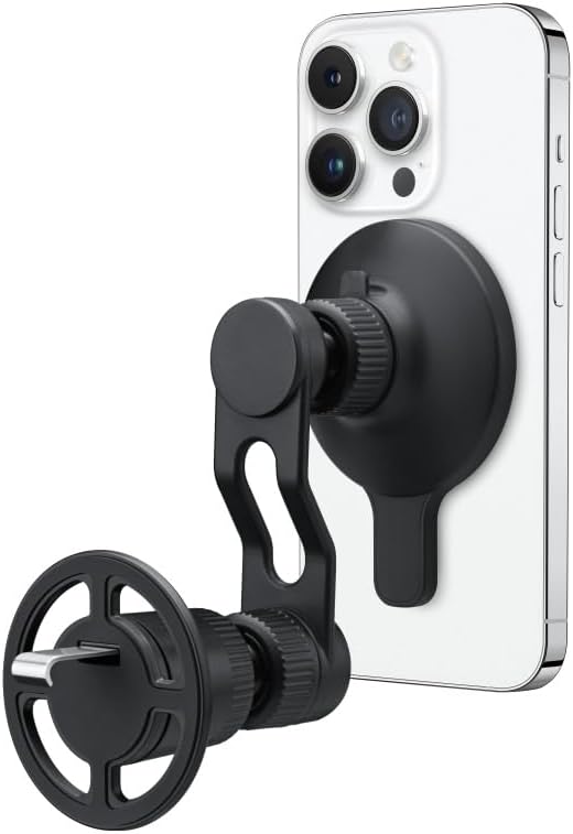 Mophie Magnetic Vent Mount for Apple iPhone 16/15/14/13/12 Series - MagSafe Compatible, Adjustable Arm, Multiple Angles, Black - Image 2
