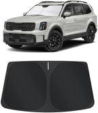TINGLU Sun Shade for Kia Telluride 2020-2024 2025 Accessories Windshield Sun Shade Window Shade UV Rays Protection Sun Visor Cover with Steering Wheel Sunshade Storage Bag by TINGLU