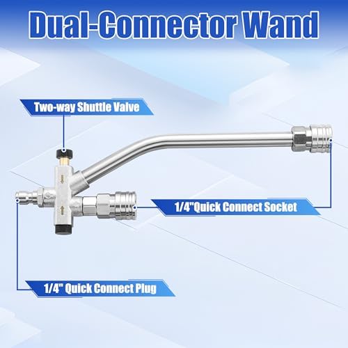 PWACCS Pressure Washer Foam Cannon Dual Connector, Adjustable Foam Blaster - Image 5