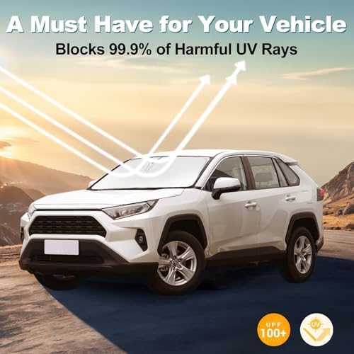 for 2019-2026 Toyota RAV4 - Premium Sunshade for Ultimate Heat & UV Protection, Foldable Front Windshield Sun Shade for SUV Crossover, TRD Off-Road, LE XLE XSE Hybrid Adventure Accessories - Image 5