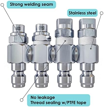 Jariko Jrod Pressure Washer Nozzle 5-6 GPM - High Pressure Hose J Rod - 1/4" Quick Connect for Soft Wash System - 4 Way 4 Tip Nozzle - Accessories - Image 2