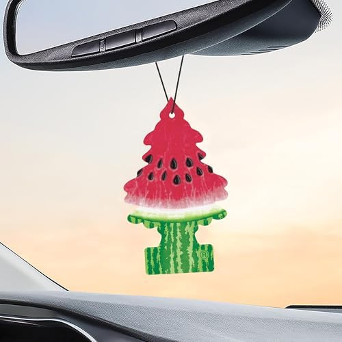 LITTLE TREES Car Air Freshener | Hanging Tree Provides Long Lasting Scent for Auto and Home | 24 Air Fresheners |Watermelon - Image 5