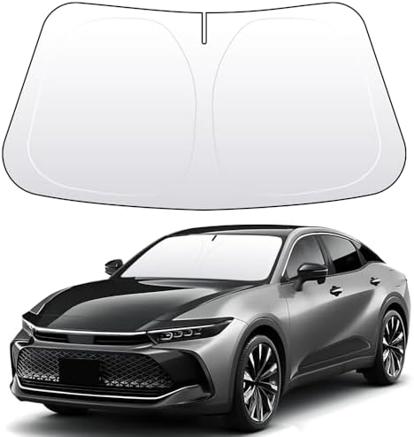Front Windshield Sun Shade Custom Fit Compatible for Toyota Crown 2022-present Sunshade Foldable UV Ray Reflector Sun Visor Protector Shield Cover Reflective (for Toyota Crown 2022-present) by akarin