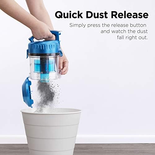Eureka Whirlwind Bagless Canister Cleaner NEN110A Lightweight Corded Vacuum for Carpets and Hard Floors, Blue - Image 6
