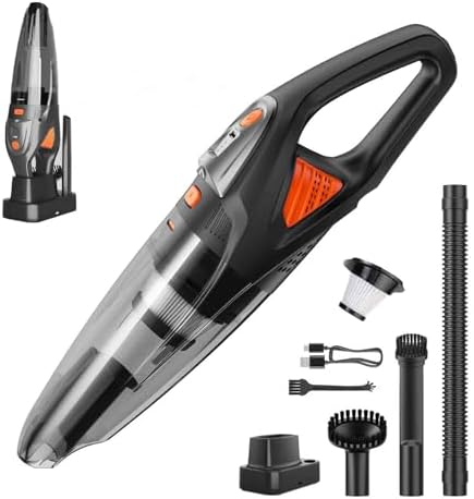 Oryzom Handheld Vacuum, 3-in-1 Portable Vacuum Cleaner with 18kpa Suction, Rechargeable 8000mAh Battery, HEPA Filter & LED Light for Car, Home, Office, Pet Hair & Dust by Unknown