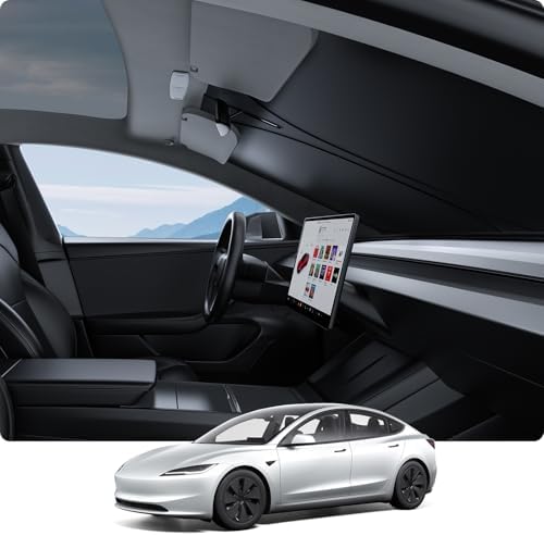 BASENOR Windshield Sunshade for 2026 Tesla Model Y Model Y L Model 3 by BASENOR