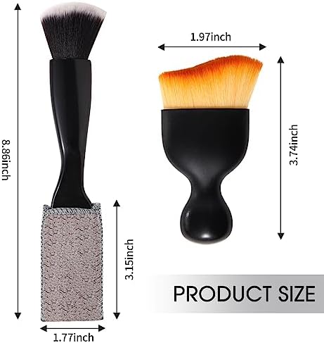 3 PCS Car Interior Detail Dust Brush,Soft Car Interior Detailing Kit Tools,Dash Duster Brush for Auto,Truck,SUV,RV Interior Cleaning - Image 2