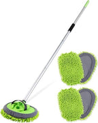 62’’ Car Wash Brush Kit with 2 Replacement Head Covers, Microfiber Car Washing Kit with Long Handle, Car Wash Mop for Cars RV Truck Exterior by Unknown