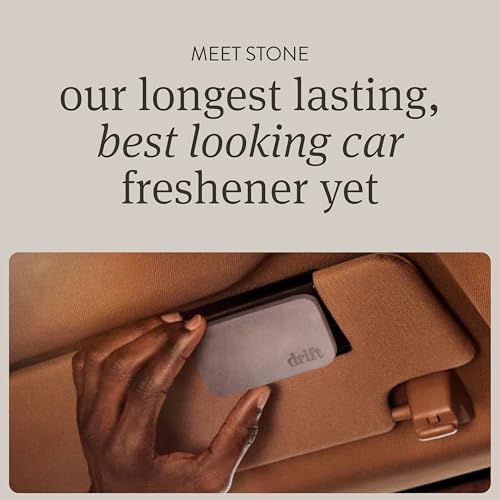 Drift Car Air Freshener - Stone Air Freshener Car Odor Eliminator - Long Lasting Scent - Auto Accessories - Metal Clip - Essential Oils - Clean Ingredients - Fresh Pressed Starter Kit - Image 2