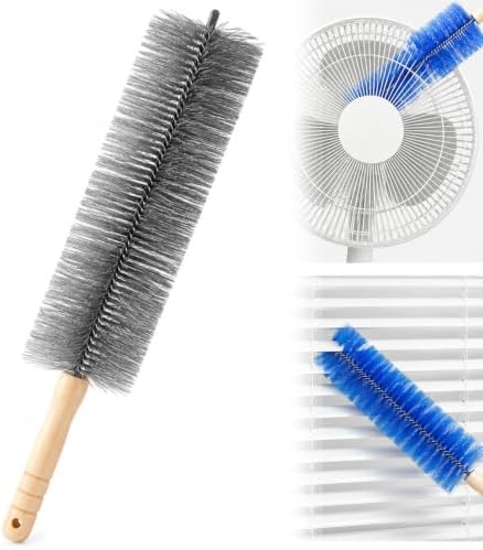 Tower Fan Cleaner, Bendable Microfiber Duster for Electric Fan and Blinds, Reusable Fan Cleaning Brush, Flexible Dust Collector for Cobwebs, Vents, Window Blinds & Hard-to-Reach Areas (Gray-1PC) by LESOBlok