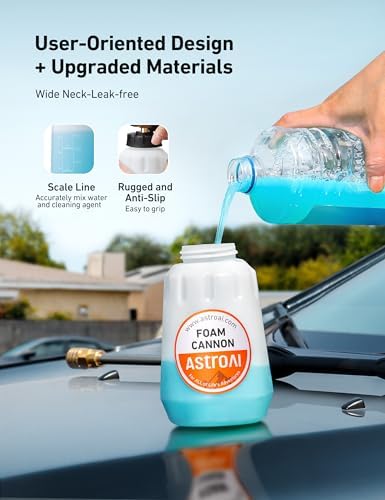 AstroAI Foam Cannon for Pressure Washer with 1/4" Quick Connect Plug, 1 L - Image 6