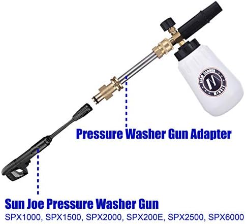 M MINGLE Foam Cannon, Compatible with Sun Joe SPX Series, 5 Nozzle Tips - Image 3