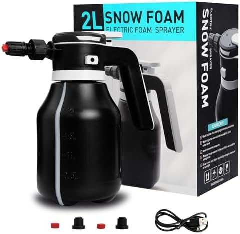 Electric Foam Sprayer, 2L Cordless Rechargeable Car Wash Foam Cannon by VSSOC