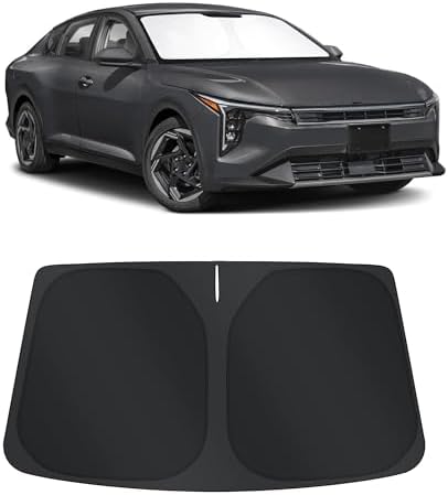 TINGLU Sun Shade for Kia K4 2025 2026 Accessories Windshield Sun Shade Window Shade UV Rays Protection Sun Visor Cover with Steering Wheel Sunshade Storage Bag by TINGLU