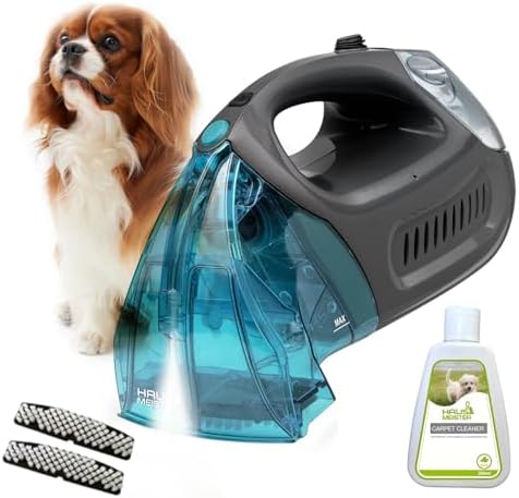 Hausmeister Hydroflex Carpet Cleaner Machine, Upholstery Cleaner Machine for Couch, Car Seats & Pet Stains, 500W Powerful Handheld Deep Cleaner with 3 Brush Heads (Machine + 1 Cleaning Solution) by Hausmeister