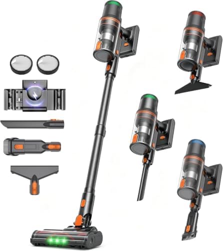 Cordless Vacuum Cleaner, 300AW/65Min Self-Standing Vacuum Cleaner for Home by Unknown