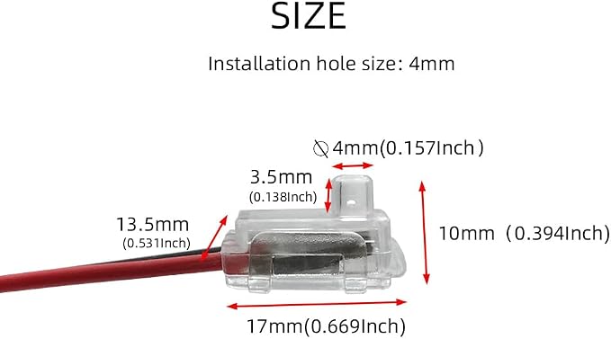 Car Door Handle Light Warm White 3200k Color Temperature LED Ambient light 12V Interior Installation Small Volume Opening 4mm Easy Installation Universal Small Car Ship Use (4PCS) - Image 2