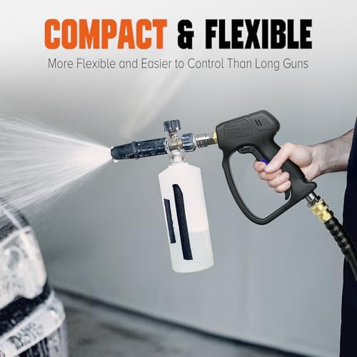 Short Pressure Washer Gun with 360°Swivel, 4000 PIS Power Washer Gun - Image 4