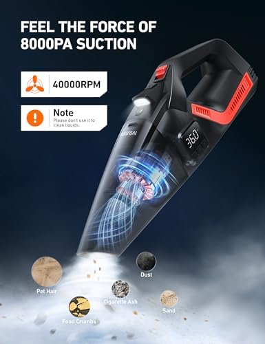 AstroAI 4-in-1 V3 12VDC 16.4FT High Power Handheld Car Vacuum&Tire Inflator - Image 5