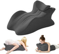 27° Ergonomic Prone Pillow, Memory Foam Stomach Lying Cushion with Adjustable Neck Pillow, Contoured Support Pillow for Gaming Reading, Removable Washable Cover,Black by Unknown