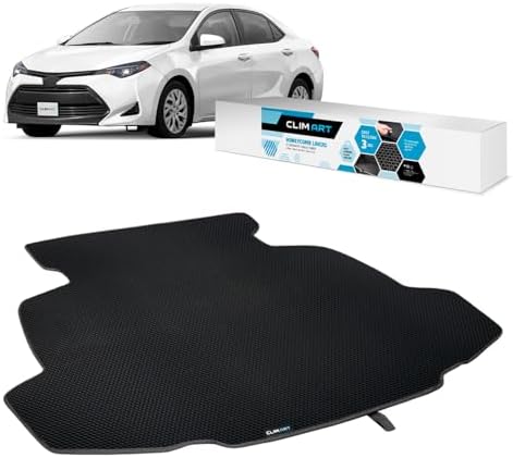 CLIM ART Cargo Liner for Toyota Corolla 2014-2019 Sedan Custom Fit Trunk Mat, with Honeycomb Dirtproof & Waterproof Technology - All-Climate, Heavy Duty, Anti-Slip Cargo Liner, Luggage - FL91114011v by CLIMART