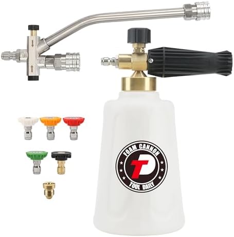 Tool Daily Foam Cannon for Pressure Washer with Dual Connector, 1.5 Liter by ToolDaily