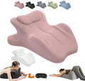 Couples Pillow Ergonomic Support Pillow Reading Pillow Memory Foam Lounger Cushion, 27-Degree Angle Design, NeckPillow, Contoured Multi-Position Support for Couples(Pink,25"x22"x18") by Unknown