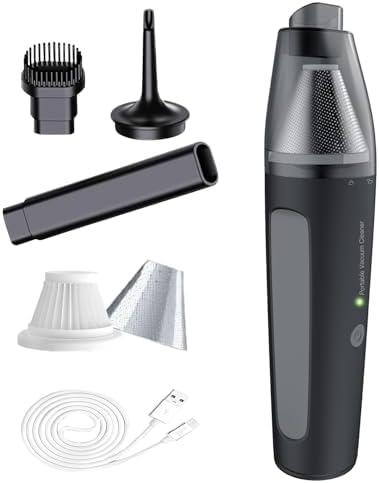 PATO Cordless Handheld Vacuum Cleaner, Mini Car Vacuum with PowerfulSuction, 1800mAh high-CapacitybatteryPortable Dust Collector Matte Black. by PATOUS