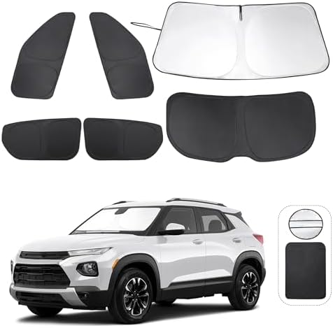 TINGLU Window Shades for Chevrolet Trailblazer 2021-2025 2026 Accessories Car Side Full Windows Rear Windshield Sun Shade Sun UV Rays & Privacy Protection for Camping,Napping 6PCS by TINGLU