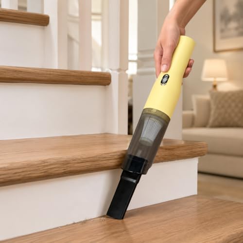 Mini Plus Handheld Vacuum Cordless, Rechargeable Car & Desk Cleaner, Yellow - Image 3