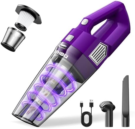 Handheld Vacuum Cordless Rechargeable, Hand Held Car Vacuum Cleaner by DBHAL