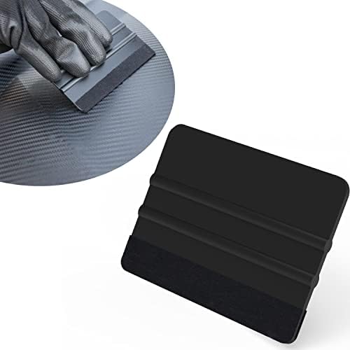 Spanno Vinyl Wrap Tools Kit Window Tint Kits for Automotive, Include Pro Wrapping Squeegee, Plastic Scraper, Felt Squeegee, Vinyl Wrap Gloves, Cleaning Cloth, Rubber Waterblade and Utility Knife - Image 6
